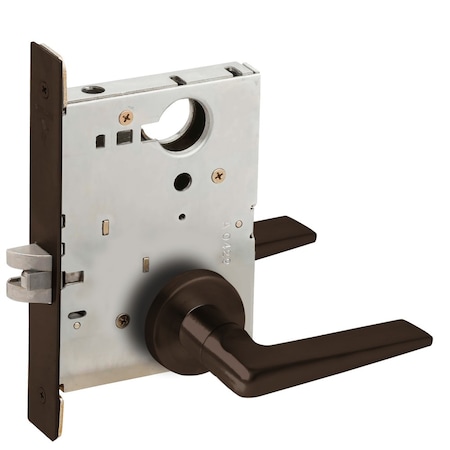 Schlage Grade 1 Passage Latch Mortise Lock, 05 Lever, A Rose, Dark Oxidized Satin Bronze Oil Rubbed Finish, L9010 05A 613